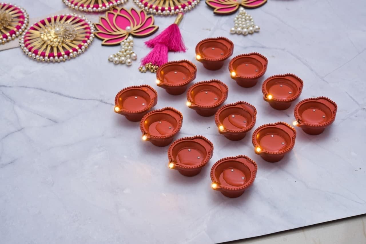 LED Light Water Sensor Diyas || Ambient Lights  || Pack of 6/12/18/24