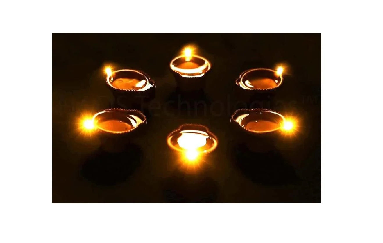Water Sensor Diya for Home Decoration Floating Led Light Diya (Pack of 6)